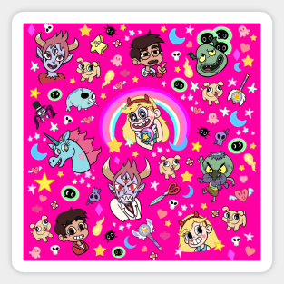 Star VS The Forces Of Evil Pattern Magnet